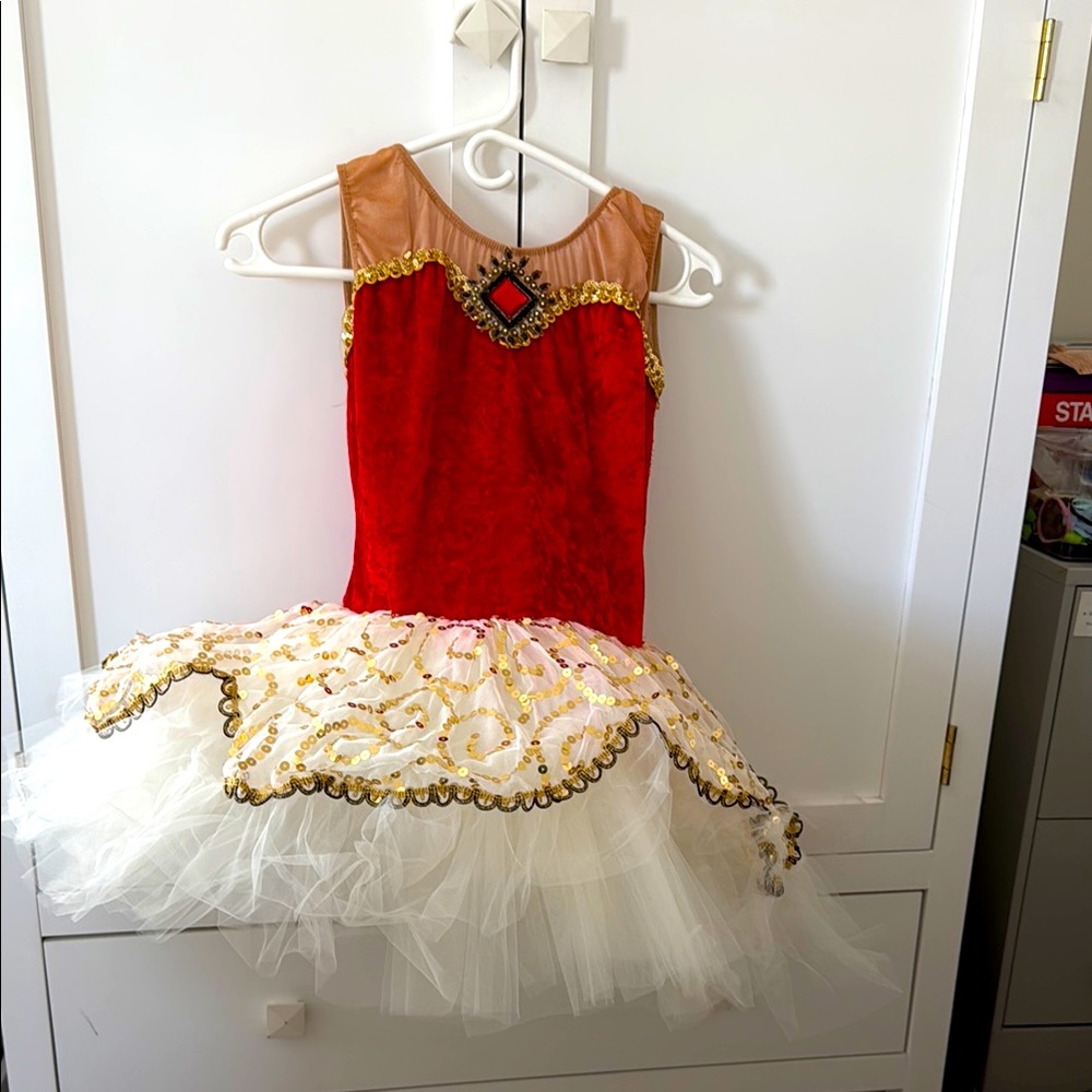 Elegant Red And Gold Tutu - image 1